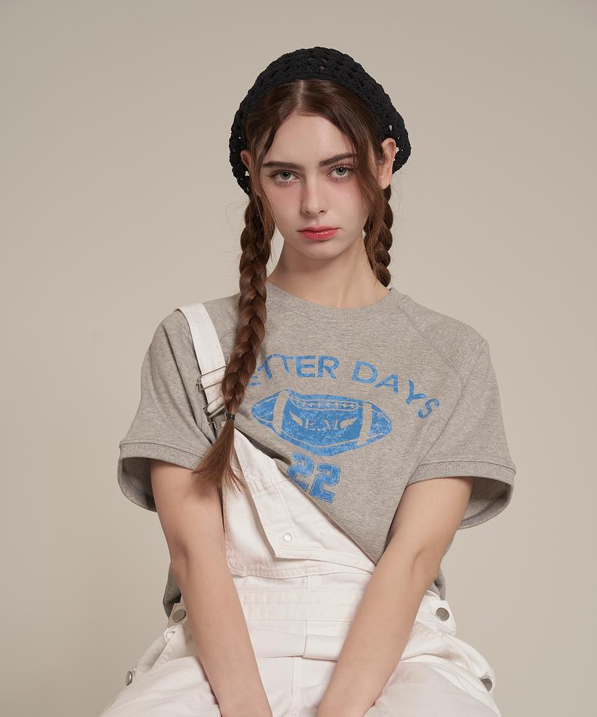 Iteoneolmomeonteu Veter Days Half Sweatshirt _ Gray