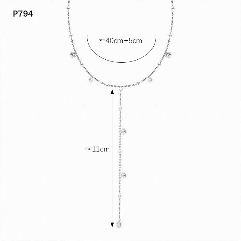 Multi Models Long Tassel Necklaces In Stainless Steel With 18k Gold Plated Waterproof Non Tarnish Chains Necklace For Women