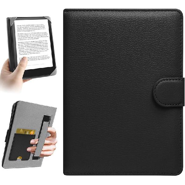 

Универсальный чехол для 7-дюймовой электронной книги Kindle, совместимый с 6,8 Paperwhite/Pocketbook и Tolino/Kobo Clara 2E/Kobo Clara HD, 6 , 6,8 Защитный для электронной книги чёрный