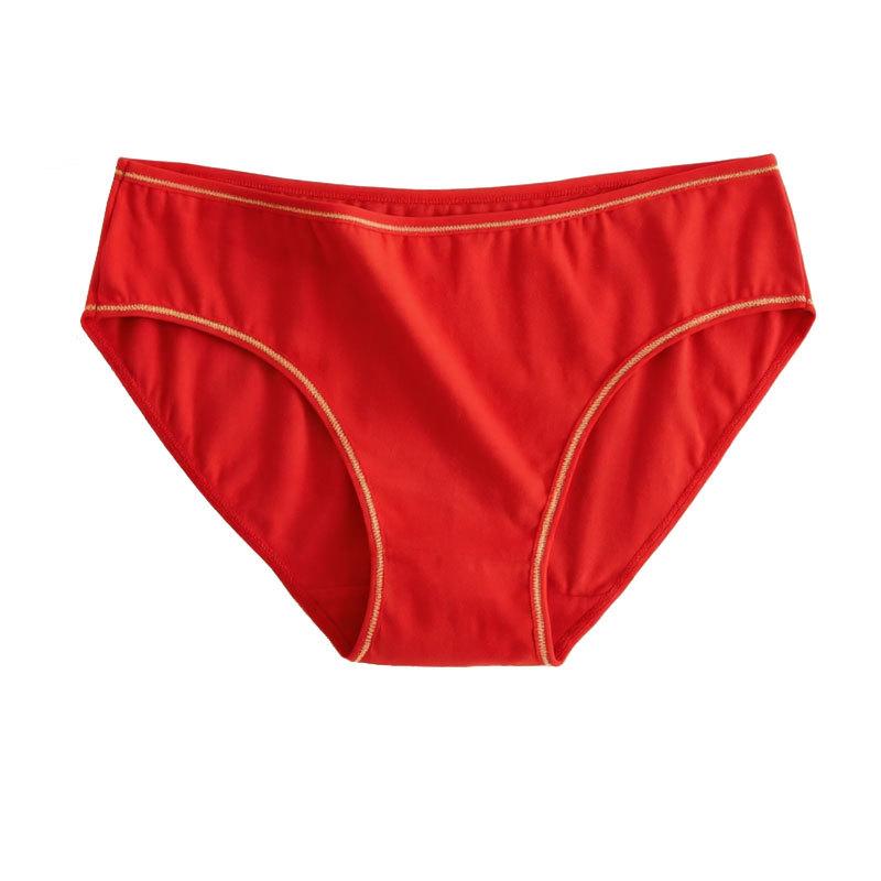 Female Spring and Summer Pure Cotton English Letter Print Low Waist Briefs