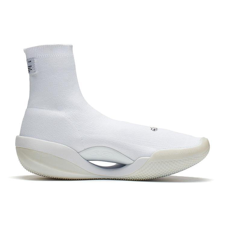 Glare x Li Ning WOW 9 LS Tlumení Protiskluzové Odolné proti oděru Vysoké Basketbalové boty Dámské Bílé ABCS074-3