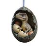 Christmas Ornament Acrylic Animal Egg Tree Pendant 2D Chicken Duck Turtle Eggshell Farm Decorations Holiday Gift for Family Friends
