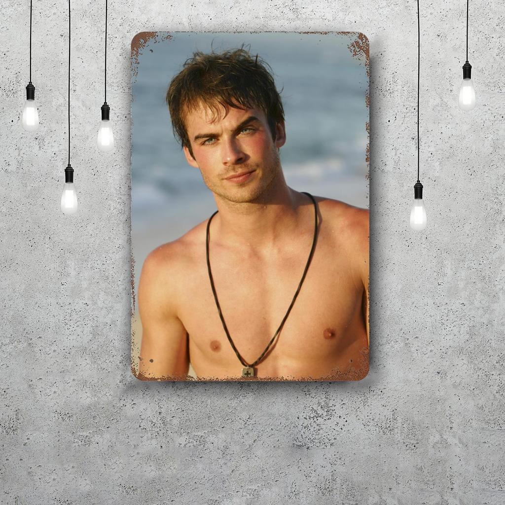 Damon Salvatore Decor Poster Vintage Tin Sign Metal Sign Decorative Plaque for Pub Bar Man Cave Club Wall Decoration