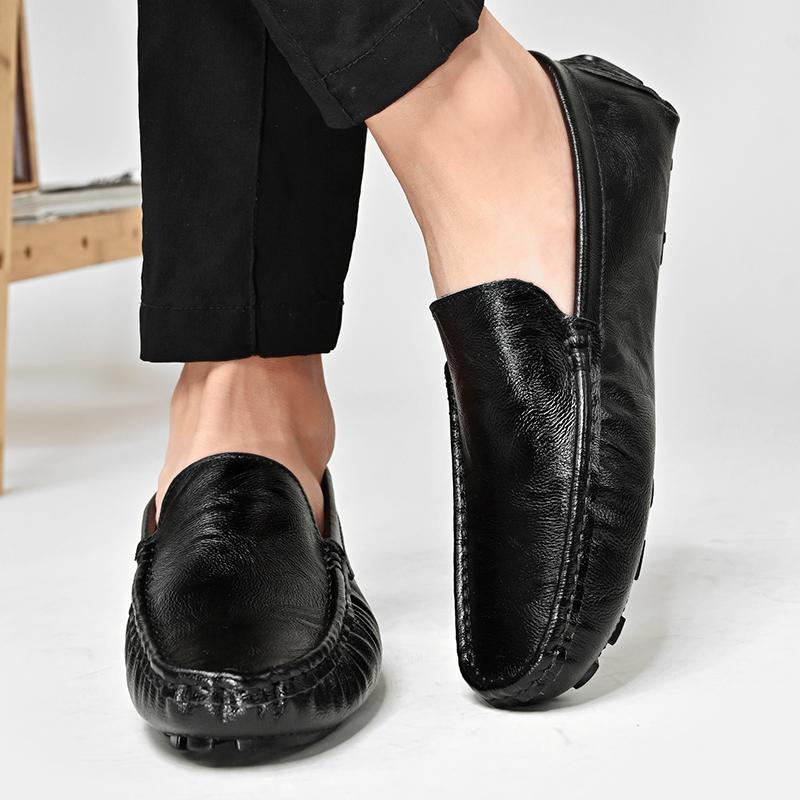 Модные мужские кожаные туфли Мужская мода весна осень Лоферы Slip on Деловая повседневная — фото 3