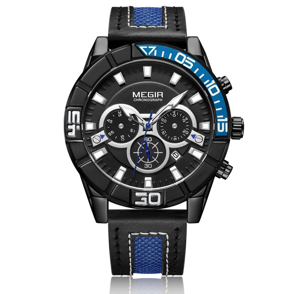 Megir Herreklokker Toppmerke Luksus Vanntett Kvartsklokke Mann Luminous Business Armbåndsur Hour Reloj Hombre Zegarek Damski