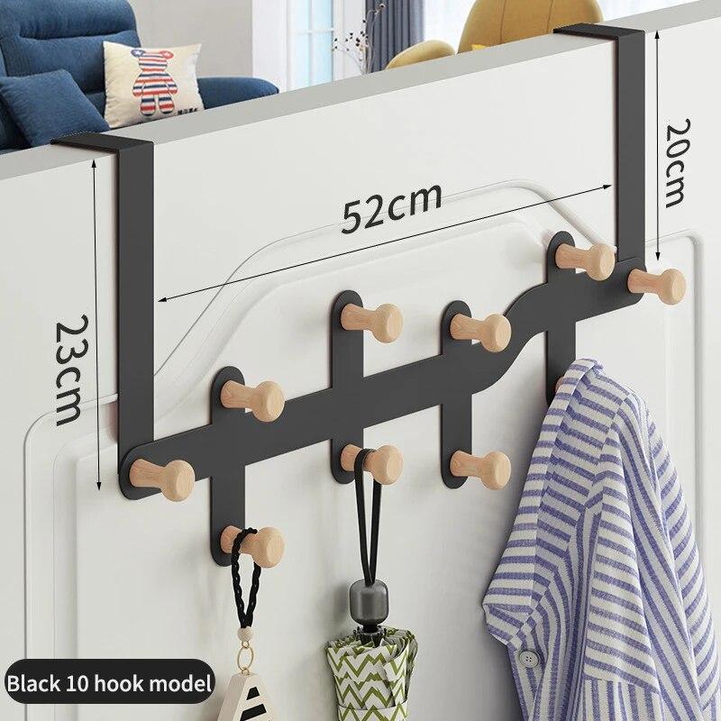 Modern Fashion Door Back Hook Bedroom Porch Free Punch Coat Hook Bathroom Door Hook Towel Rack Metal Hook