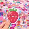 100 Pink Items Y2K Millennial Style Cute Sticker Strawberry Game Console Decoration Diy Handbook Graffiti