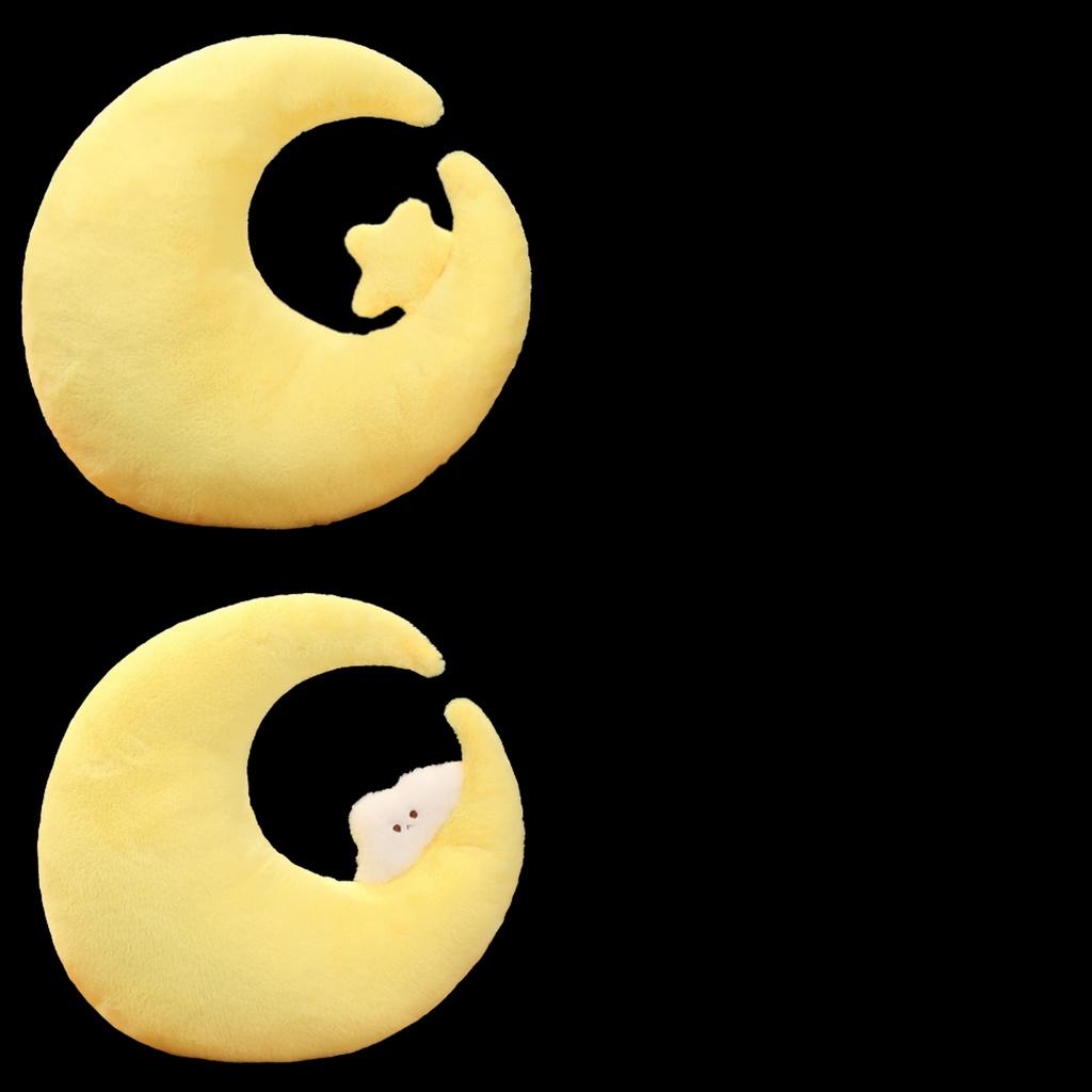 Cute Cartoon Moon And Star Plush Pillow Toy For Girls