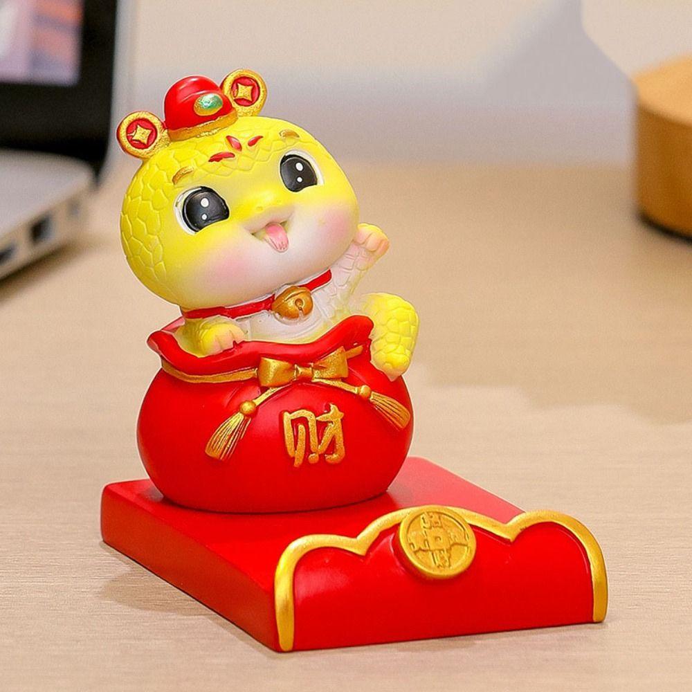 Resin Craft Mobile Phone Bracket Ornaments Cute Cell Phone Holder Office Desktop Decoration