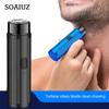 Mini rasoio elettrico da uomo ricaricabile Rasoio da barba portatile Coltello da barba Testine di sicurezza Macchina da barba Tagliacapelli Auto da viaggio Mini rasoio JLL055