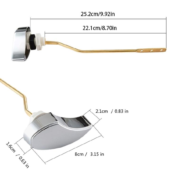 Easy Install Universal Toilet Handle Replacement Easy Installation Toilet Levers Corrosion Resist for Front Mount Tanks
