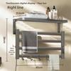 Bathroom Electric Bath Towel Carbon Fiber Warmer Heating Towel Rack Intelligent Constant Temperature Towel Dryer Shelf