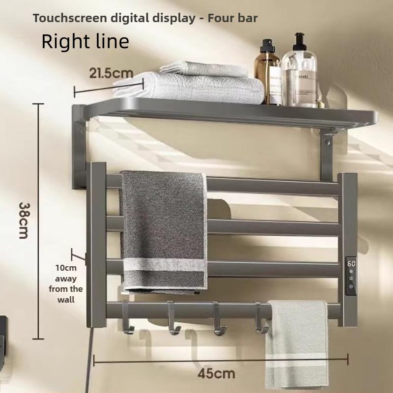 Bathroom Electric Bath Towel Carbon Fiber Warmer Heating Towel Rack Intelligent Constant Temperature Towel Dryer Shelf