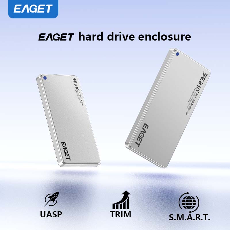 EAGET Ultra-thin SSD NVMe M.2 Adapter, USB 3.2 Gen 2 (10 Gbps) To NVMe PCI-E, Supports 2230/2242 Form Factor SSDs (No SSD Included)