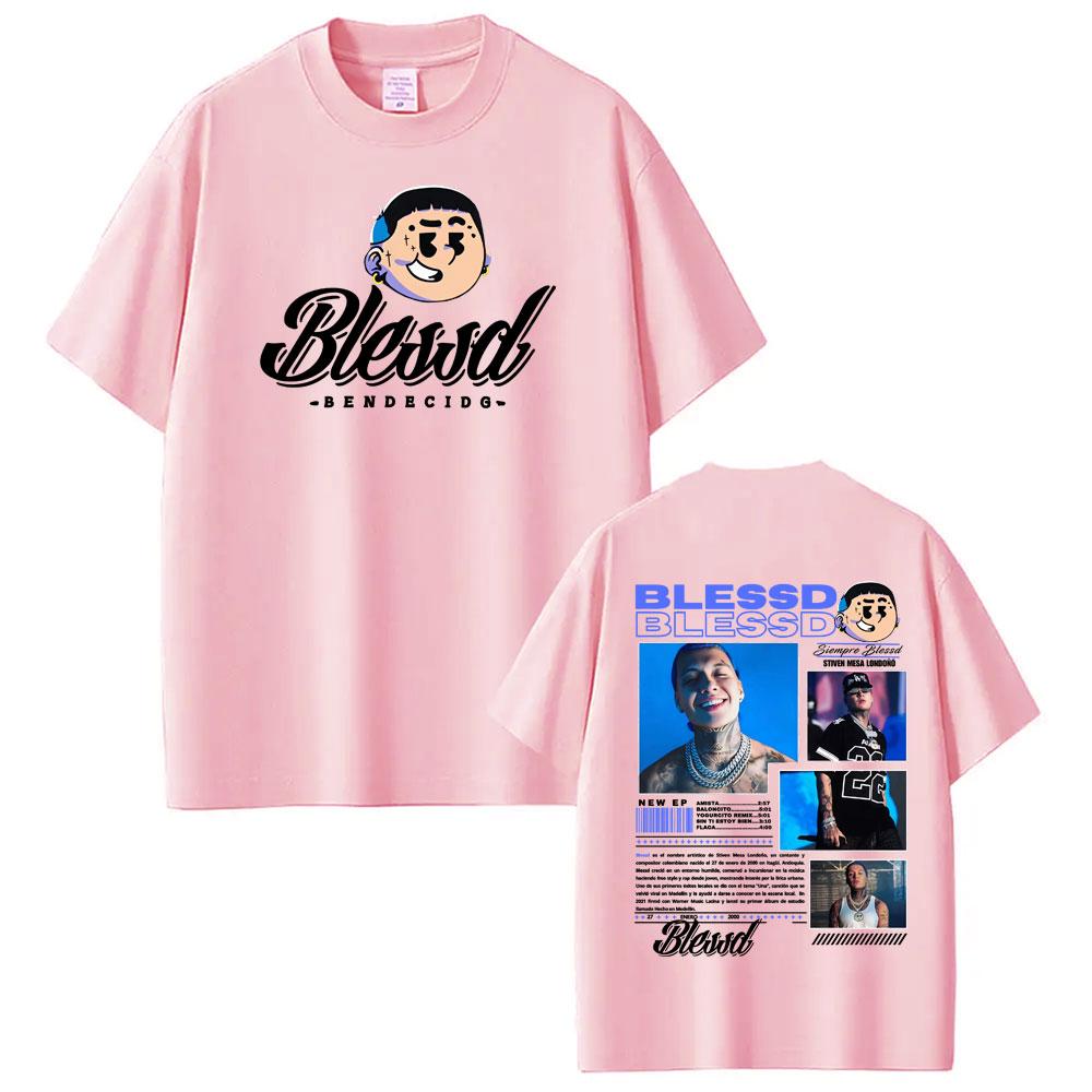 Blessd El Bendito Album Tour 2026 Graphics T Shirt Unisex Women Hot Sale Oversized Classic Tshirts Vintage Fashion Hip Hop Tshirt