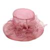 Summer Sun Protection Bucket Hat Organza Flower Sun Hat Foldable Big Brim Beach Hat Mesh Hat