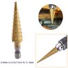 Power Tool Step Drill Bit 312mm HSS for Wood Metal Plastic Brass Drilling with Multi Step Smooth Design and Heat Treatment