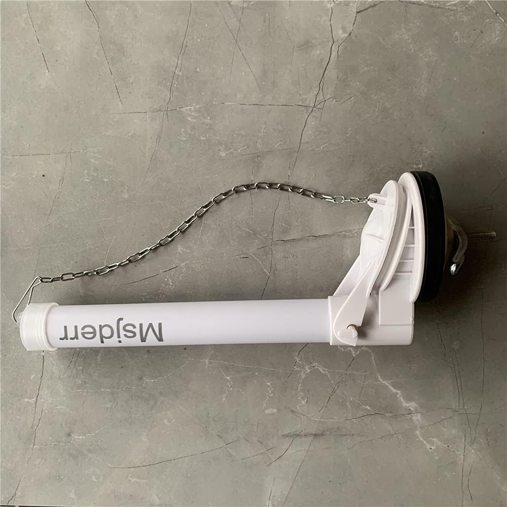 One Piece Toilet Flush Valve, Universal Toilet Repair Kit Complete 2 Inch Toilet Flapper/10 Inch High Toilet Overflow Tube White