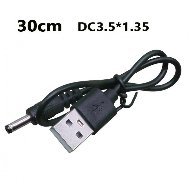 USB to DC 3.5*1.35mm Pure Copper Two-Core Power Cord for Mobile, Microphone, and Audio Charging