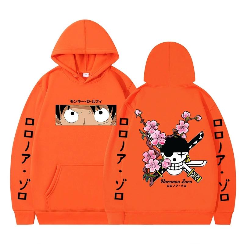 ONE PIECE Anime Hoodie Roronoa Zoro Hoodie Streetwear Hooded Sweatshirt Men Women Cosplay Sports