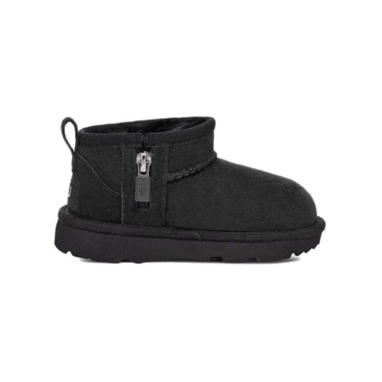 UGG Classic Ultra Mini Boot Black (Toddler) Baby Sneakers 1130750T-BLK