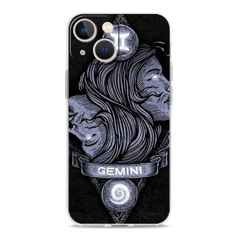 Aries Leo Libra Pisces Virgo Phone Case For iPhone 11 Cases iPhone 15 12 13 14 16 Pro Max X XR XS 14 15 Plus 16Pro Clear Cover