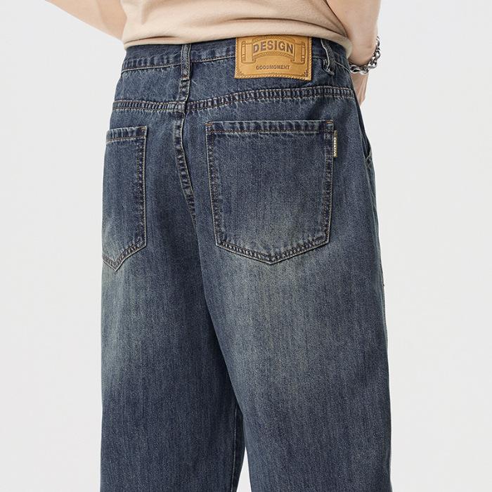 

Новые Весенне-Летние Джинсы Рабочая Одежда Трендовые Свободные Прямые Хай Стрит Американские Мужские Подростковые 38 синий