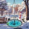 Hanging Birds Bath with Solar Fountain Pump Outdoor Garden Hummingbird Feeder Tray Solar Power Water Fountain Birdbath Bowl for Outside