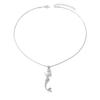 Mermaid Pendant Cute Seaside Necklace Light Luxury Diamond Temperament Versatile Metal Necklace Women