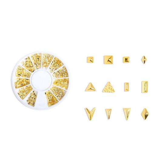 1 Box Nagel Form Zubehör Mond 3D Metall Nieten Kunst Stern DIY Maniküre Reusable