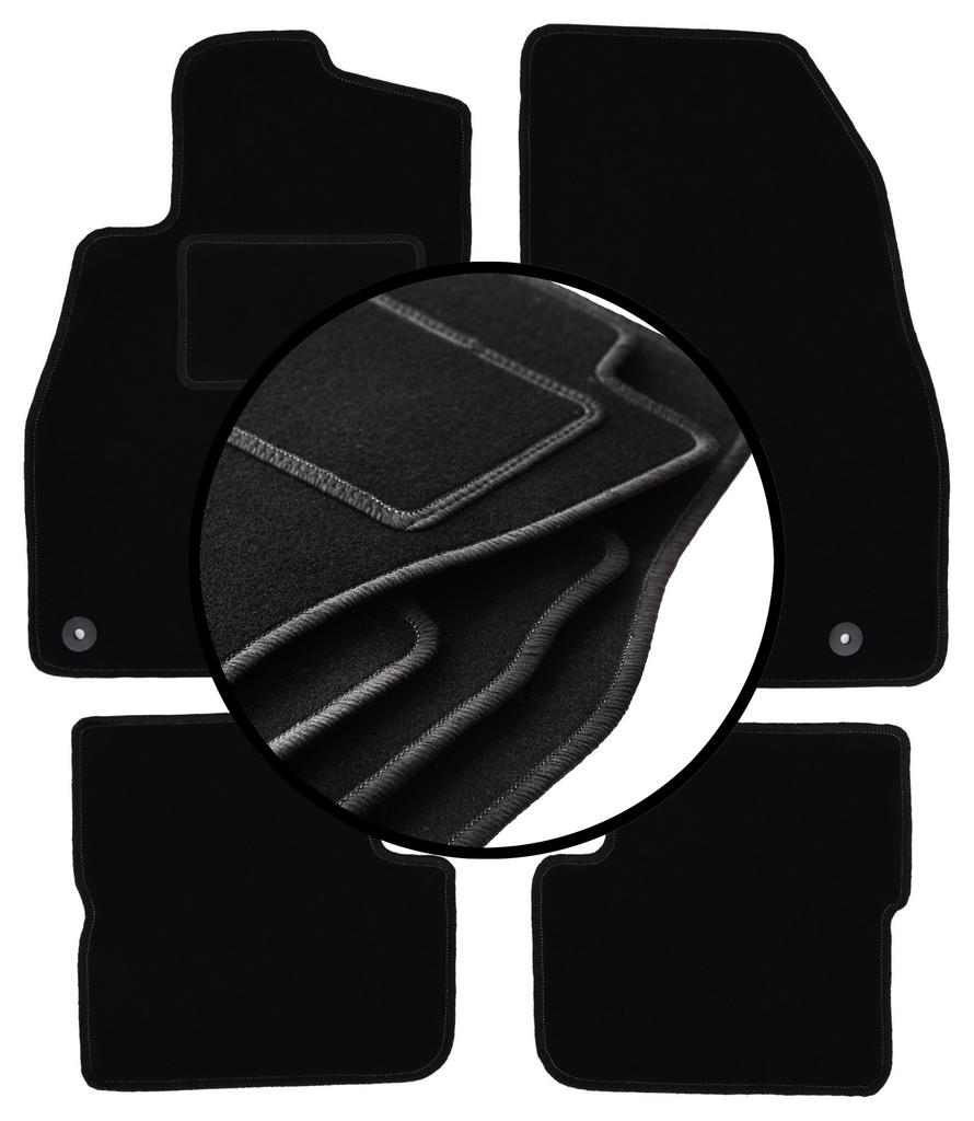 Complete set of velour floor mats for: Opel Corsa E hatchback (2015-2020)