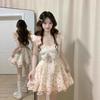 Small Fresh Floral Gauze Skirt Sweet Age Reduction Small Fluffy Princess Skirt Waist Thin A Word