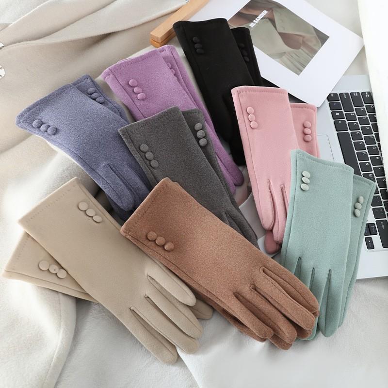 Windproof Touchscreen Gloves For Driving And Cycling, Winter Warmth, Student Thick Winter Fleece, Driving And Cycling In Winter.