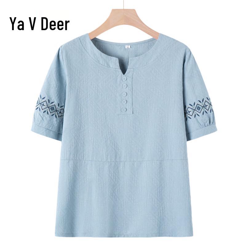 Yalu Women s Elegant Summer Short Sleeve Top 3XL