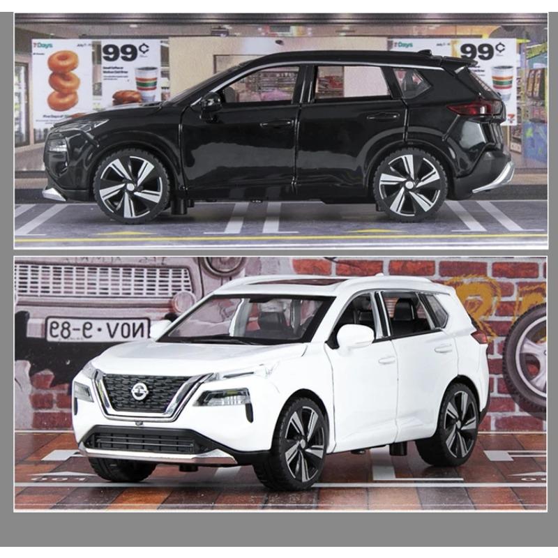 1/32 Nissan X-TRAIL SUV Model auta ze slitiny Diecast Kovová Off-road vozidla Model auta Simulace zvuku a světla Dětská hračka Dárky