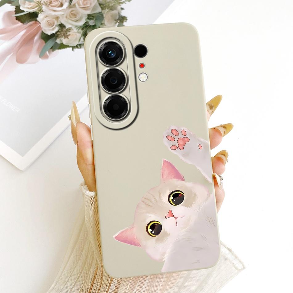 For Tecno Camon 50 4G 2026 Cute Cat Flower Cartoon Phone Case For Tecno Camon50 4G Shockproof Soft Silicone Covers Bumpers
