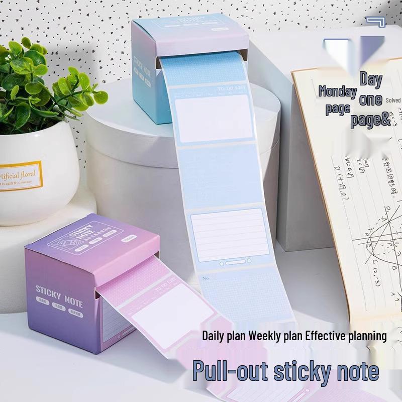 Tearable Sticky Note Pads - Strong Adhesion, Ideal for Office Use