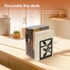 2Pcs Book Ends Creative Metal Bookends Decorative Heavy Book Ends for Shelves Multifunctional Cookbook Bookends for Home Kitchen