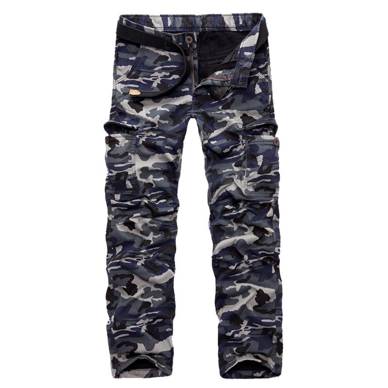 Herren Fleecegefütterte Camouflage Cargohose - Warme Winter Outdoor Hose