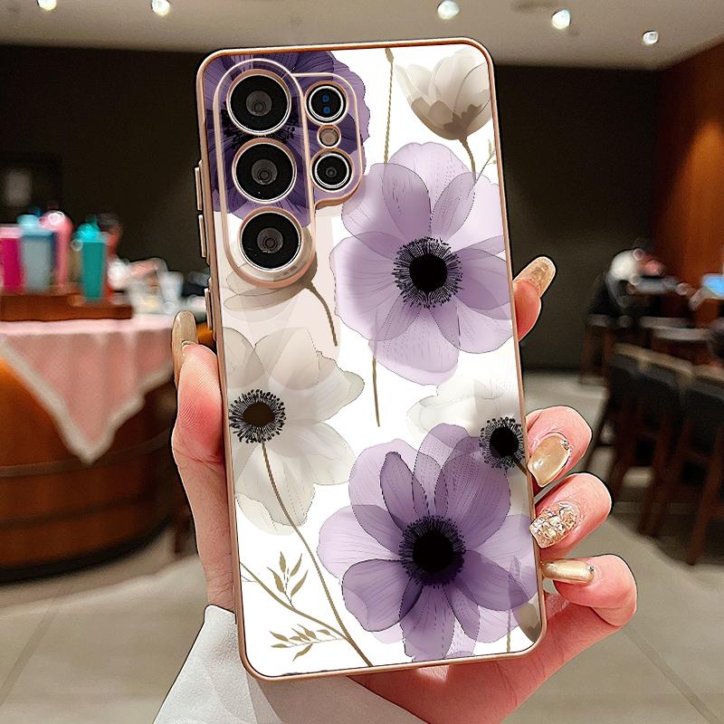 INS Watercolor Flower Magnetic Case For Samsung S26 Ultra S25 Edge S24 FE S23 S22 Plus A54 A15 A35 A55 A16 A36 A56 A17 A37 A57 5G Matte Cover