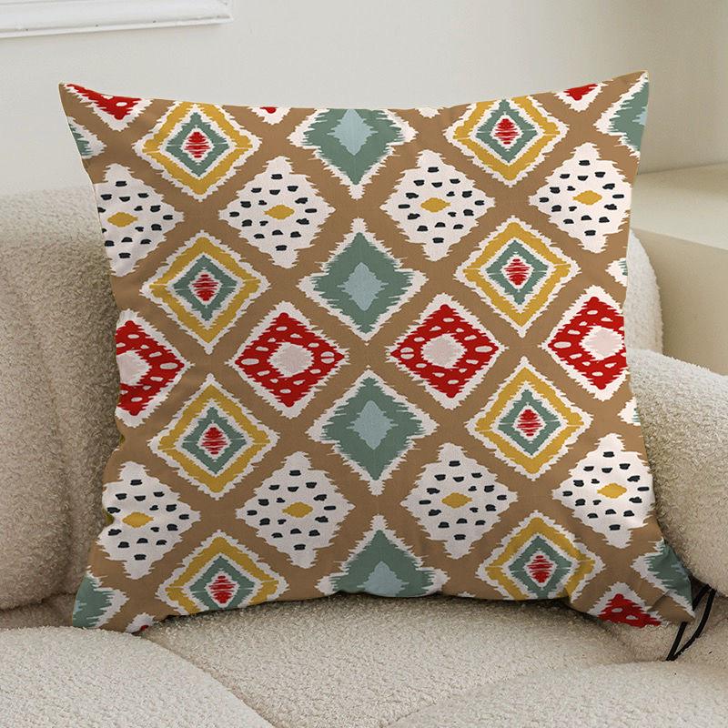Double-sided bohemian print ethnic pillow cover sofa living room cushion cover geometric pillow square pillowcase