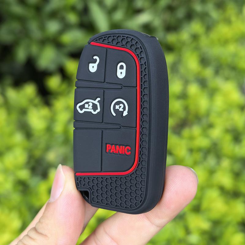 silicone Car Key Cover protector accessories for Jeep Grand Cherokee Compass Dodge Charger Chrysler rubber remote case holder