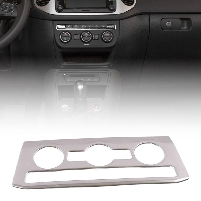 Dashboard Stereo Control Panel Bezel Stainless Steel Mounting System Easy Installation Car Decoration