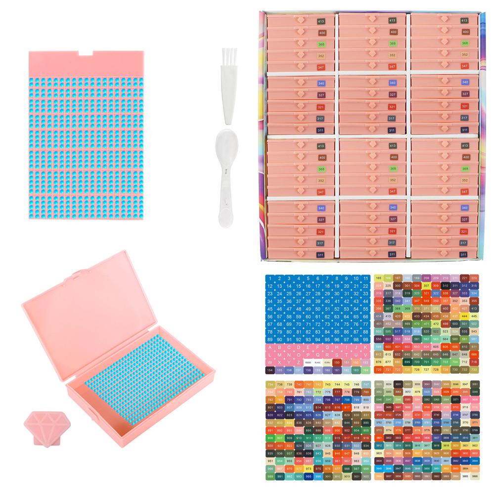 5D DIY Diamond Painting Tray with Spoon & Brush Diamond Painting Tool Tray Diamond Painting Storage Containers Trays for Adults