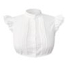 Women's Oktoberfest Crop Shirt Ruffled Sleeve Button Front Bavarian Style Traditional Blouse Lightweight Fabric Summer Top