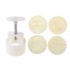 24TE Mooncake Mold with 4pcs Flowers Stamps Hand Press Moon Cake Pastry Mould