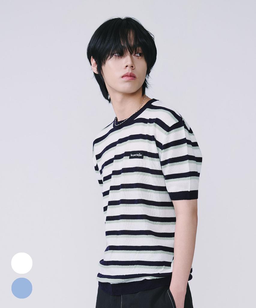 TEN PAST SEVEN Multi-Stripe Round Knit (2 Colors)