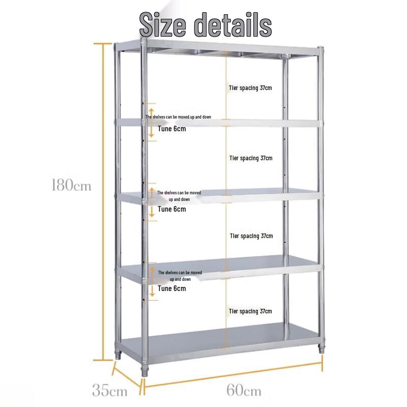 Heavy-Duty 5-Tier Carbon Steel Storage Rack