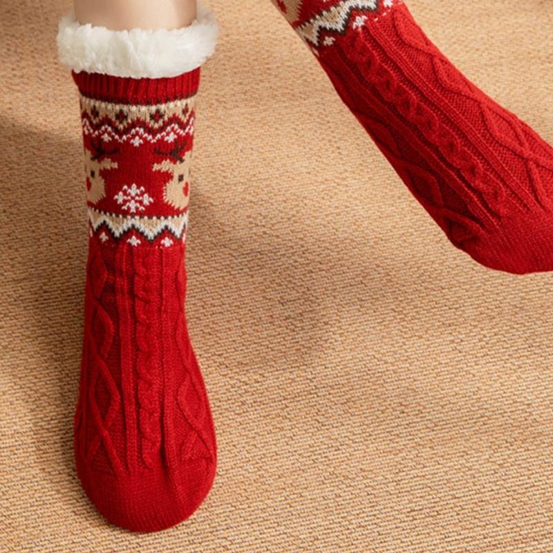 Warm Acrylic Winter Floor Socks Perfect For Elderly Kids Christmas Home Decoration Snow Sleep Essential