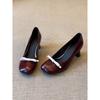 Bow Light Mouth Single Shoes, Simple Commuting and Not Tired, Square Head High Heels